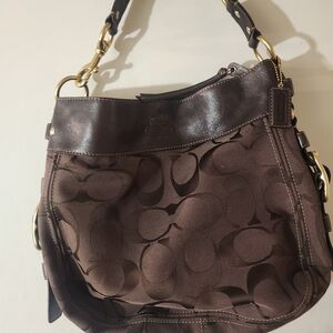 Coach Brown Signature Shoulder Bag